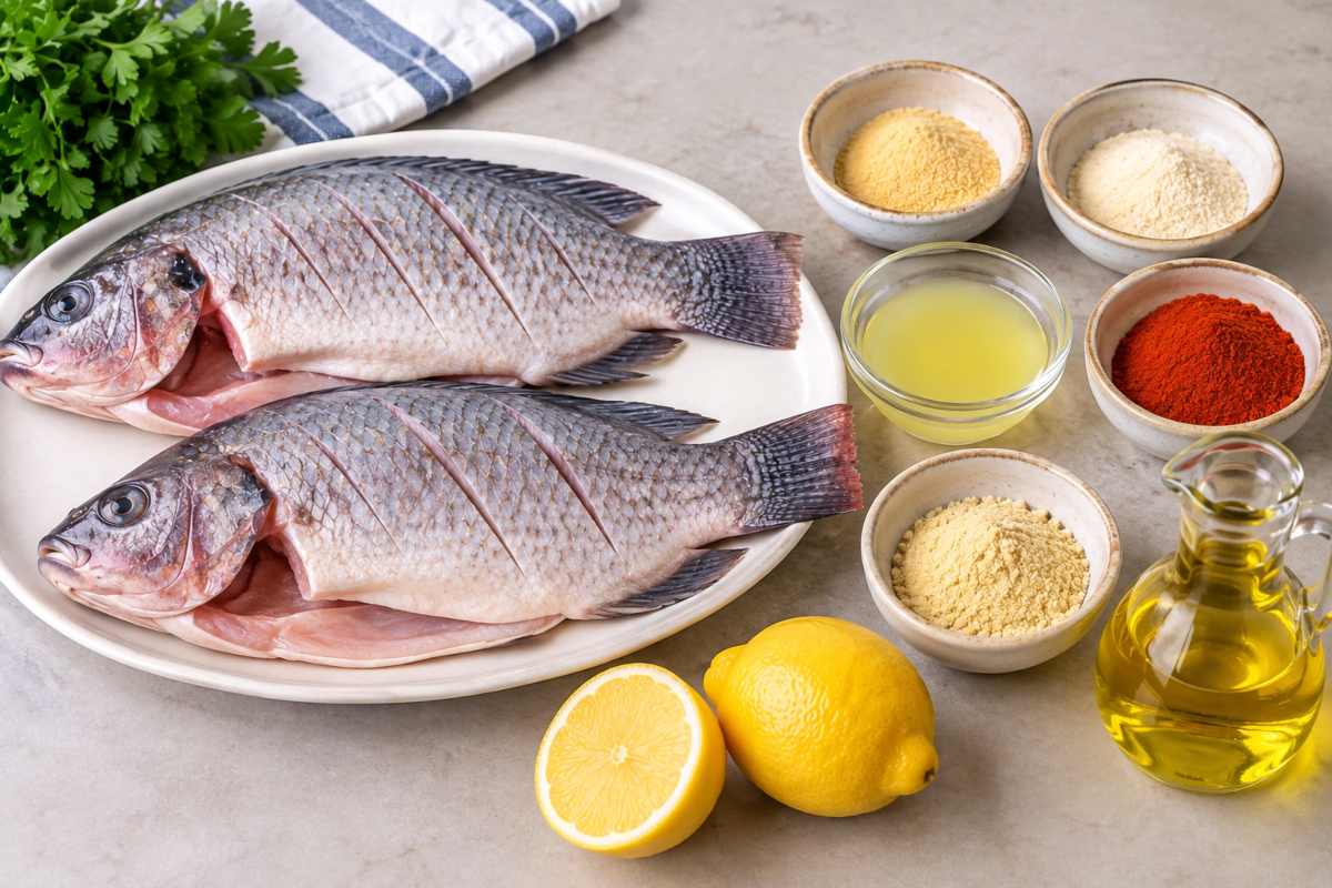 Ingredients for Fried Tilapia Recipe