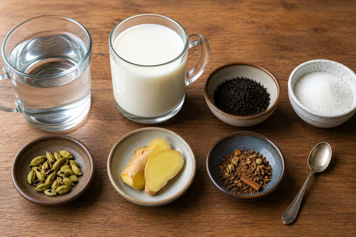 Ingredients for making Kenyan Chai