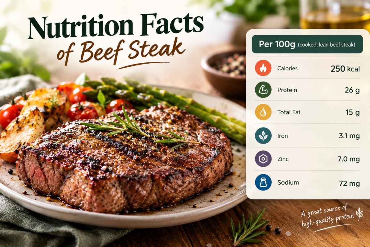 Nutrition Facts of Beef Steak