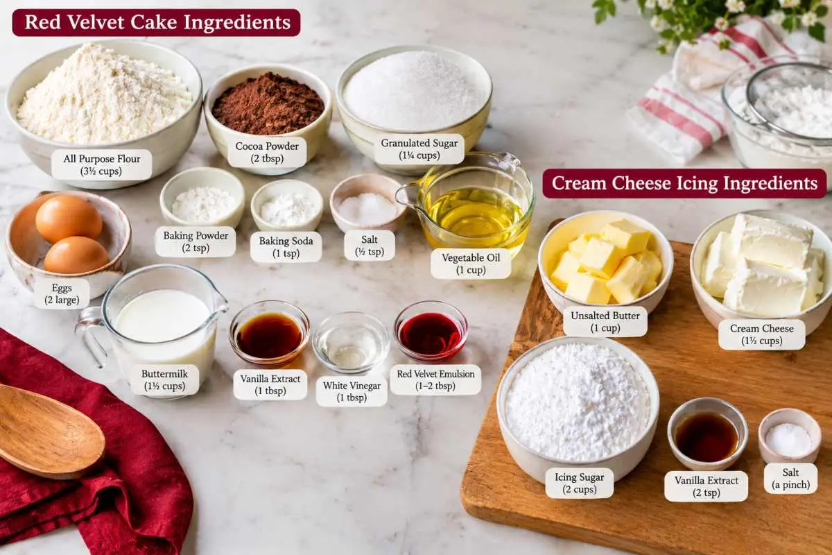 Ingredients For Red Velvet Cake Recipe